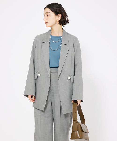 qualite（カリテ） tシャツ レーヨンストレッチボートネックニット