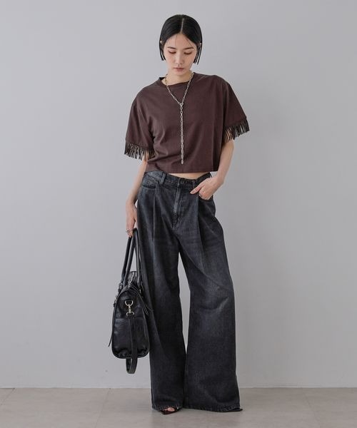 JEANASIS｜カラータックデニムワイドパンツ | Rakuten Fashion