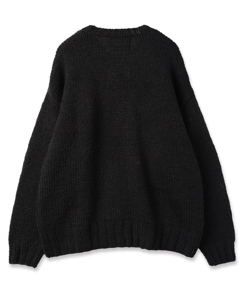 【希少】amok アモク ダメージ ニット M ブラック ロゴ オーバーサイズ amok（アモク） セーター ニット MONSTER KNIT メンズ レディース