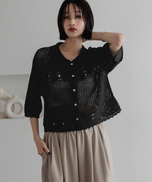 LOWRYS FARM カーディガン カギバリカーディガン 291971