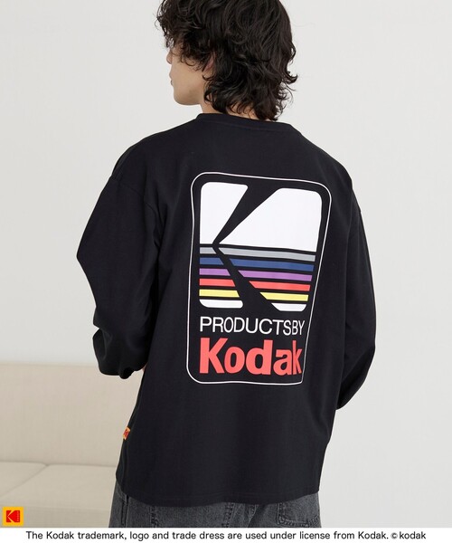 【正規品】 *KODAK* ビッグ ロゴ 半袖 T シャツ KODAKコダック半袖Tシャツ【S】ロゴユニセックスブラック新品