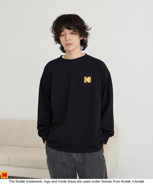 KODAK★コダックピープルズ長袖Tシャツ♪ coen tシャツ 「Kodak/コダック」ロゴアイコンプリントロングT