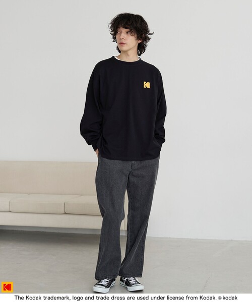 coen tシャツ 「Kodak/コダック」ロゴアイコンプリントロングT