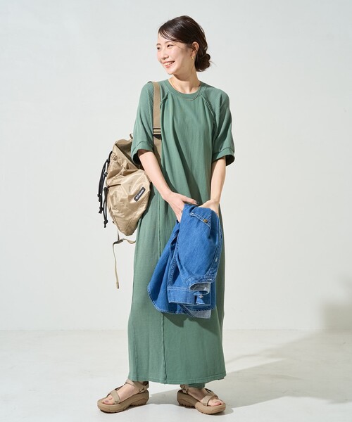 FREAK'S STORE ワンピース 限定展開 ピグメント加工ワッフル切替