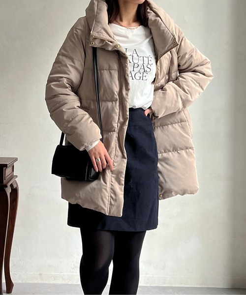 「Chez toi」 ダウンジャケット FREE アイボリー レディース_画像3