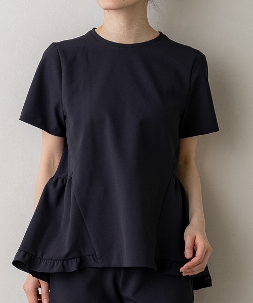 tシャツ 「SONO/ソーノ」「Magical Stretch」ミニティアードフリルプルオーバー レディース