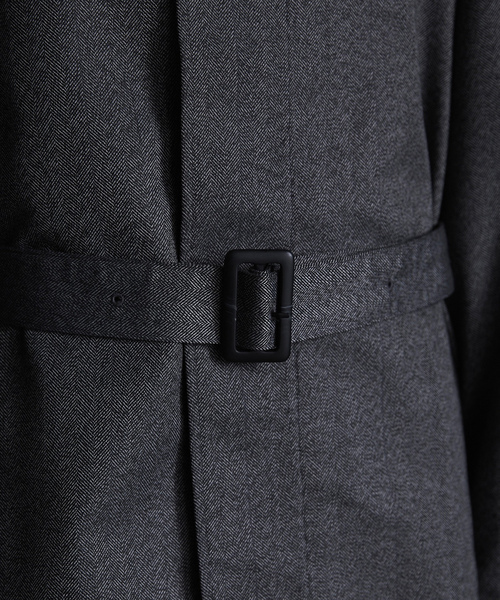 「CALLNE」 ステンカラーコート L グレー メンズ_画像3