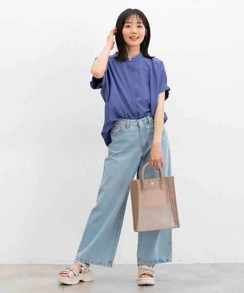 Honeys ブラウス シャツ 袖タックブラウス レディース