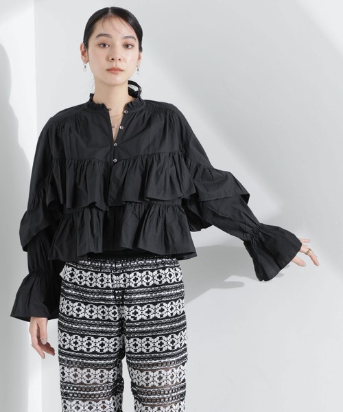 Sara mallika◆長袖ブラウス/--/コットン/BRW/総柄/020132SM2 楽天市場】【Sara Mallika】 Cotton Batten Lace Top サラマリカ