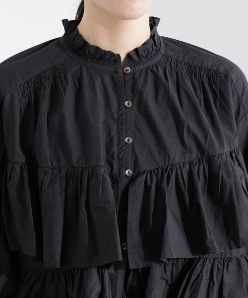 sara mallika ブラウス シャツ Sara mallika/COTTON VOLUMEFRILL
