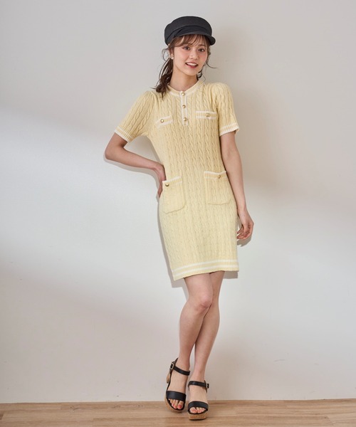 1点限り★ MBMJワンピース(サイズXS) 31 Sons de mode ワンピース ケーブルミニワンピース : ZOZOTOWN