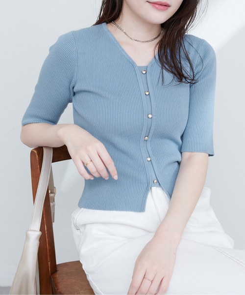 ANNARITA N 売れ筋商品|||アナリタエヌ ニット&セーター アウター レディース Sweaters White AN8325EW02050_fw_thumbM.jpg