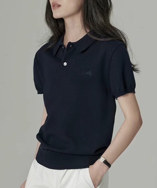 ポロシャツ ポロ シフォン使い半袖ポロ レディース ポロシャツ ポロ シフォン使い半袖ポロ レディース : ZOZOTOWN