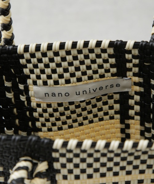 NANO universe チェック柄かごバッグ　メルカドバッグ メルカドバッグ