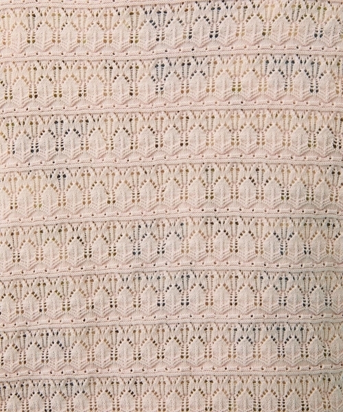 Jocomomola（ホコモモラ） カーディガン 柄編み半袖カーディガン