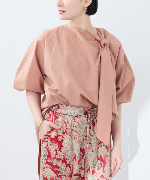 VERMEIL par IENA リボンタイ 長袖ブラウス シャツ VERMEIL par iena ブラウス シャツ リボンブラウス レディース