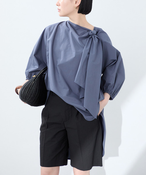 VERMEIL par IENA リボンタイ 長袖ブラウス シャツ VERMEIL par iena ブラウス シャツ リボンブラウス レディース