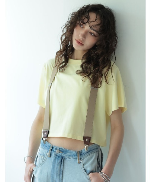 2025年夏　新品　売切れ商品　3Dベア天竺　レディース半袖シャツ Re:EDIT tシャツ 「2025 SUMMER COLLECTION」セミクロップド半袖