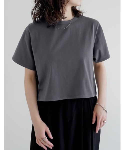 エトレ リブTシャツ ブラック ETRE TOKYO（エトレトウキョウ）の「リブTシャツ（Tシャツ/カットソー