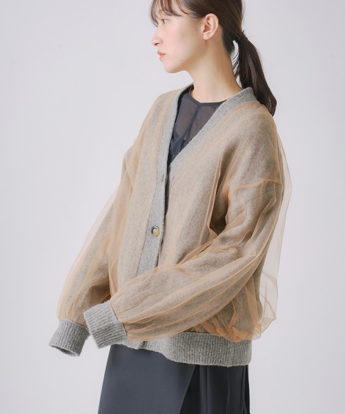 WHYTO（ホワイト） カーディガン 「WHYTO. / ホワイト」チュール