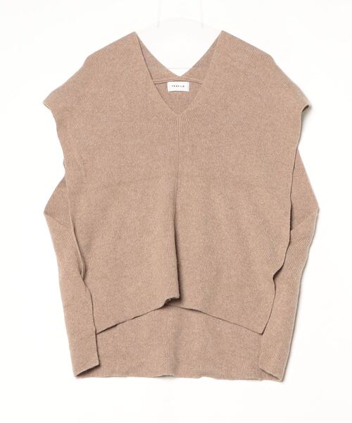 FRAY I.D（フレイ・アイディー） Vネックニット FREE ブラウン
