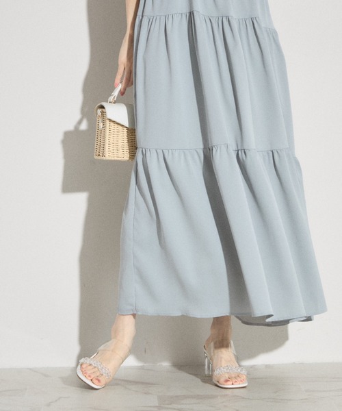 COCOsovティアードワンピース tocco closet ワンピース 「ZOZO限定」フロントギャザー