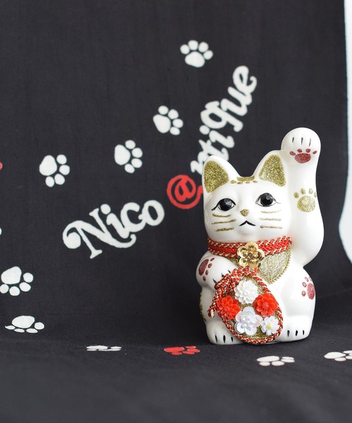 utatane インテリア 招き猫 ニコアンティーク×ご縁猫 ねこ球代