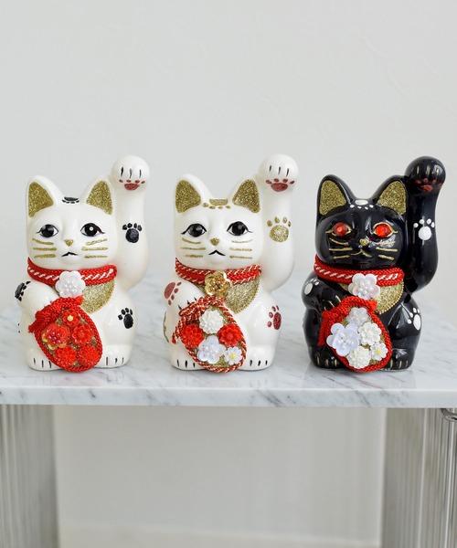 utatane インテリア 招き猫 ニコアンティーク×ご縁猫 ねこ球代