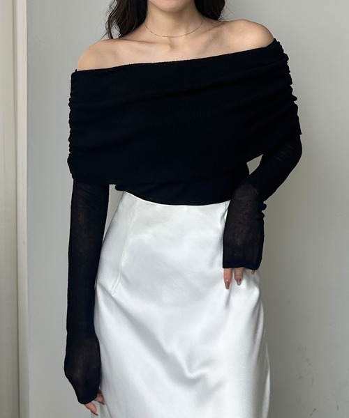 「Louere」 長袖ニット LARGE ホワイト レディース_画像7