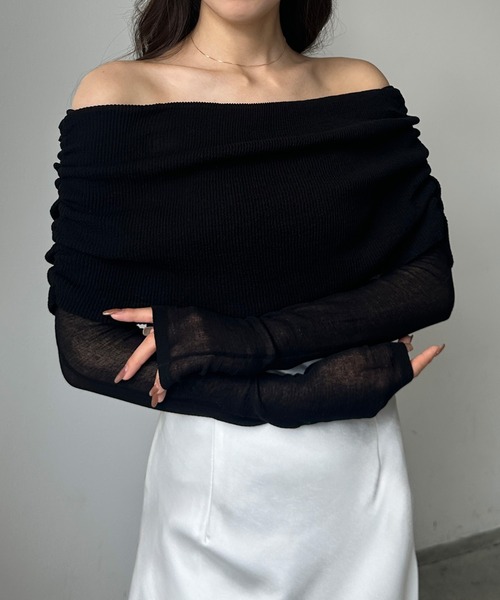 「Louere」 長袖ニット LARGE ホワイト レディース_画像9