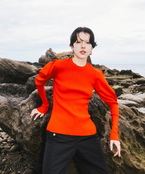 OMMO（オーエムエムオー） ニット セーター PUFF SLEEVE KNIT TOP