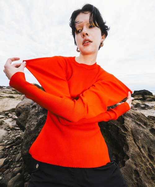 ommoニット OMMO（オーエムエムオー） ニット セーター PUFF SLEEVE KNIT TOP