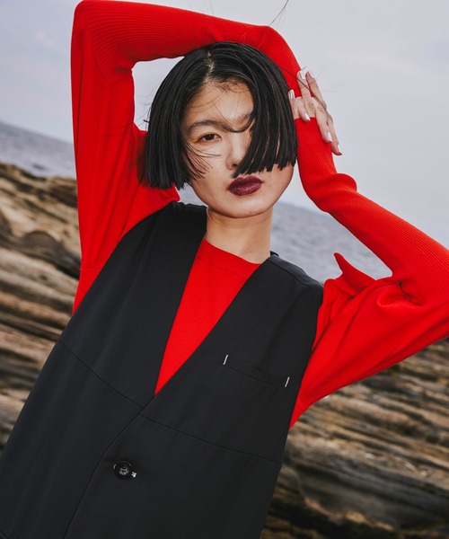 OMMO（オーエムエムオー） ニット セーター PUFF SLEEVE KNIT TOP