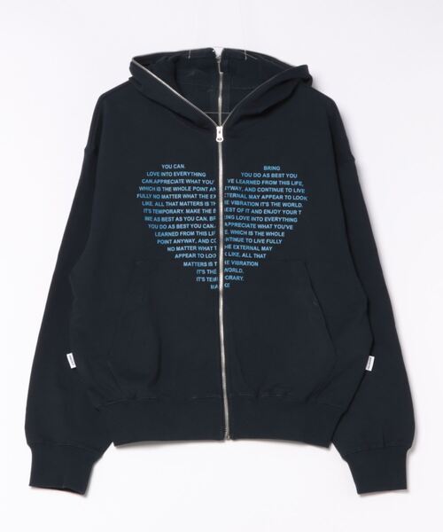 WISH FOR EVER 「WISH EVER」 ジップアップパーカー MEDIUM
