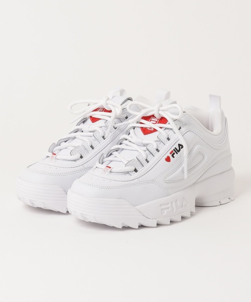 FILAシューズ/ホワイト FILA 「FILA」 シューズ 23.5cm ホワイト×レッド レディース