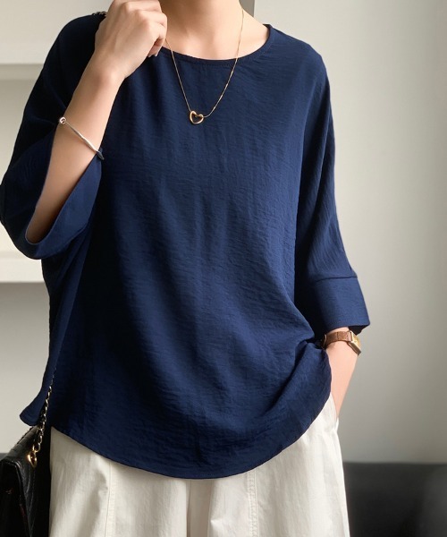 ブラウス シャツ 七分袖ドルマンスリーブブラウス レディース