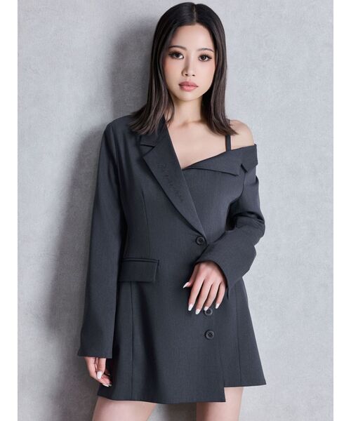 GYDA（ジェイダ） ワンピース asymmetryジャケットワンピース 