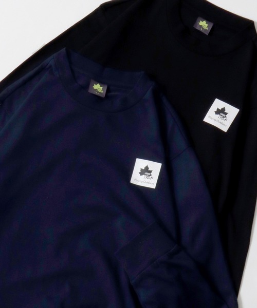 LOGOS tシャツ 2025AW LOGOS/ロゴス ワンポイントBOXロゴ ロンT 長袖