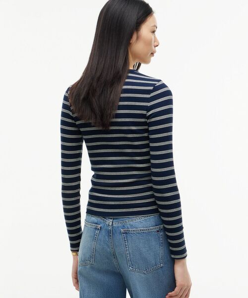 【美品】OnパフォーマンスロングスリーブT レディースXS ネイビー TOMMY JEANS（トミー・ジーンズ） tシャツ スリムエッセンシャルロング