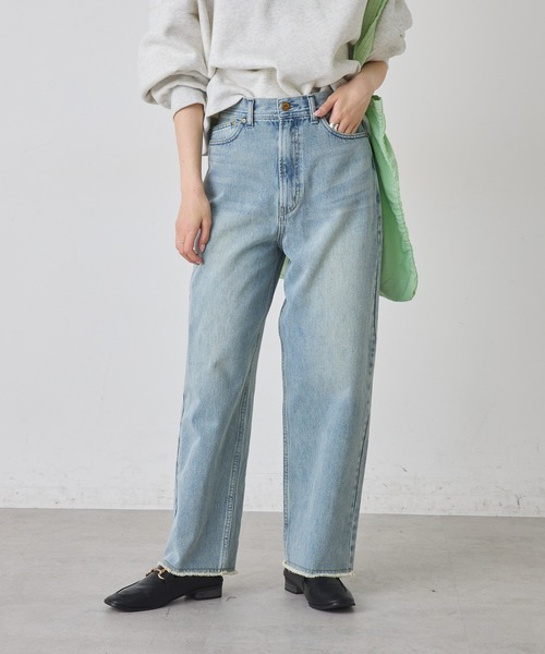 「PUAL CE CIN」 加工デニムパンツ SMALL ブルー レディース