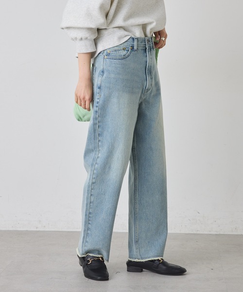 「PUAL CE CIN」 加工デニムパンツ SMALL ブルー レディース