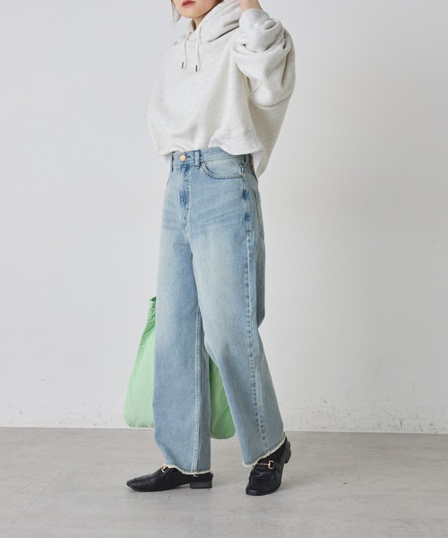 「PUAL CE CIN」 加工デニムパンツ SMALL ブルー レディース