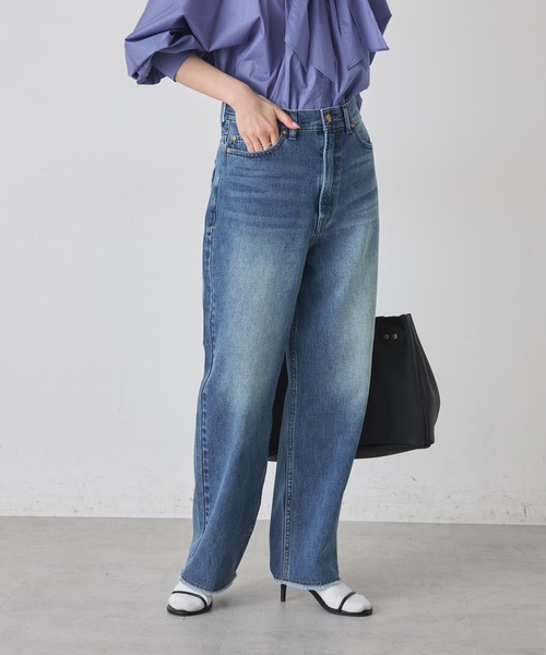 「PUAL CE CIN」 加工デニムパンツ SMALL ブルー レディース