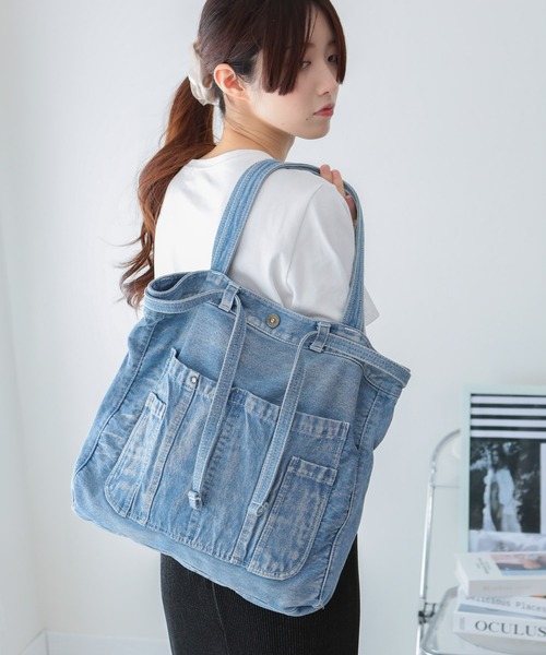 pumpkin port（パンプキンポート） トートバッグ BIGサイズデニム