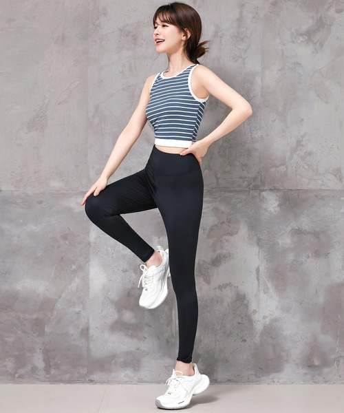 HYS SHOP レギンス スパッツ レディース ヨガウェアタンクトップ+ハイ