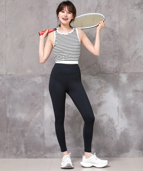 HYS SHOP レギンス スパッツ レディース ヨガウェアタンクトップ+ハイ