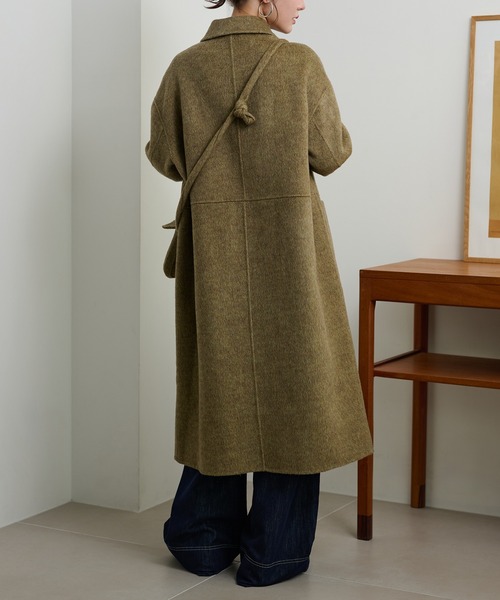 ステンカラーコート コート toggle button double breasted coat