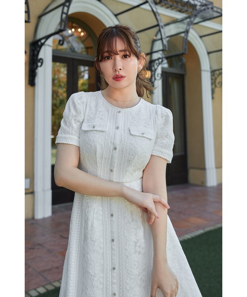 「Her lip to」 半袖ワンピース S ブラック レディース_画像4