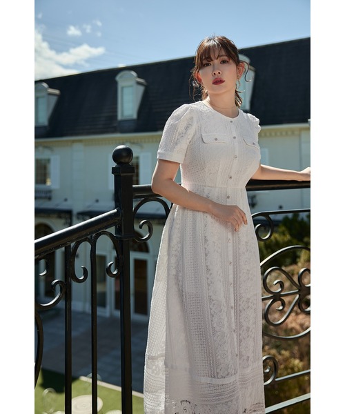 「Her lip to」 半袖ワンピース S ブラック レディース_画像6