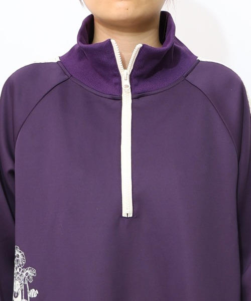 ScoLar（スカラー） ワンピース 153620：風景柄ハーフジップジャージ